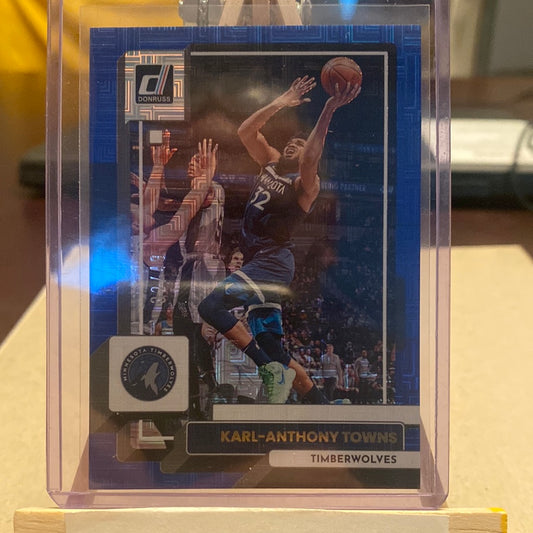 2022-23 Panini Donruss Basketball KARL-ANTHONY TOWNS #95 BLUE /49 - WOLVES Trading Card