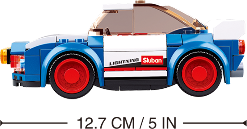 Model Bricks: Car Club Building Brick Kit, Rally Car (138 Pcs)
