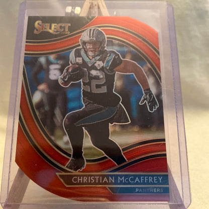 2020 Select Field Level Christian McCaffrey Red Die Cut Prizm #307 Panthers Trading Card