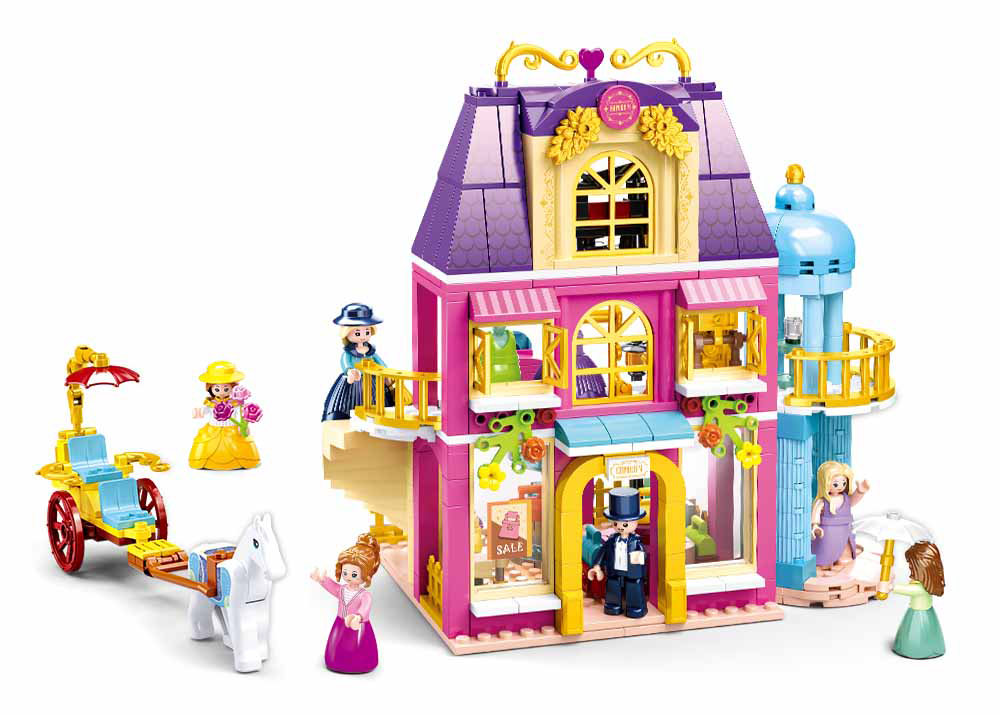 Model Bricks: Girl's Dream Village Department Store Building Brick Kit (526 pcs)