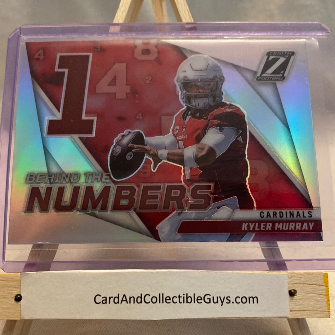 2022 Panini Zenith Kyler Murray Behind the Numbers Silver Prizm Trading Card