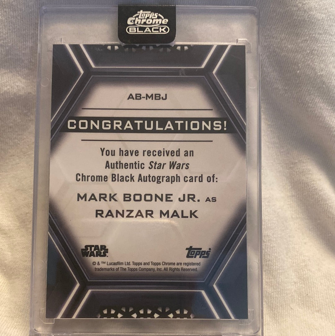 Topps Star Wars Black Chrome Autographed Trading card AB-MBJ