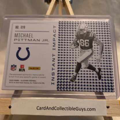 2020 Illusions MICHAEL PITTMAN JR. Instant Impact Rookie Jersey RC Colts #II19 Trading Card