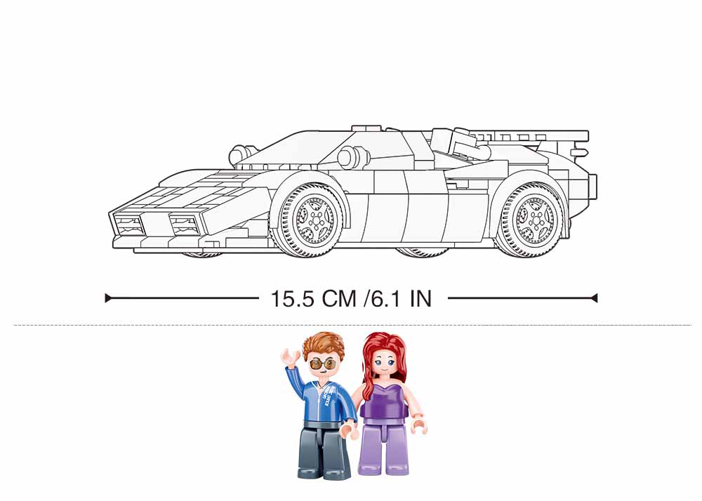 Model Bricks: Sports Car Building Brick Kit (254 pcs)