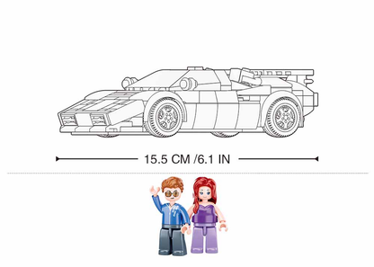 Model Bricks: Sports Car Building Brick Kit (254 pcs)