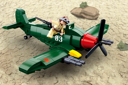 Model Bricks: WW2 Allied Fighter Plane Building Brick Kit (170 pcs)