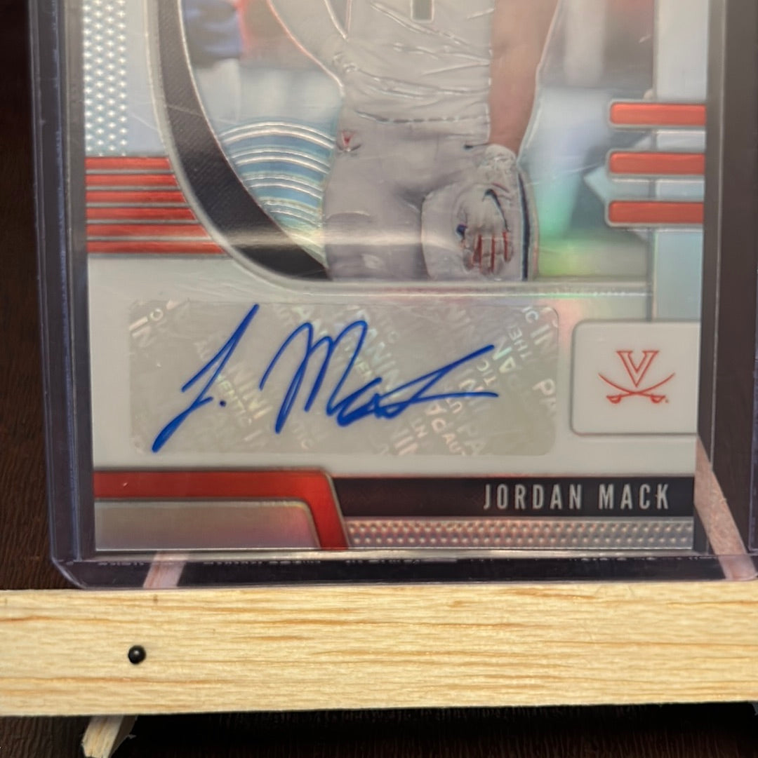 2020 Panini Prizm Draft Picks Football Jordan Mack Virginia Silver Auto RC #180! Trading Card