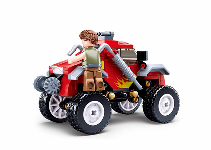 Model Bricks: Off-Road Red Monster Car Building Brick Kit (150 pcs)