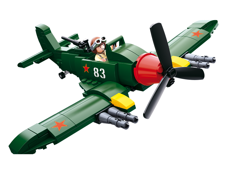 Model Bricks: WW2 Allied Fighter Plane Building Brick Kit (170 pcs)