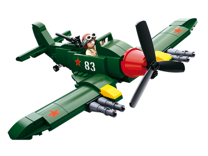 Model Bricks: WW2 Allied Fighter Plane Building Brick Kit (170 pcs)