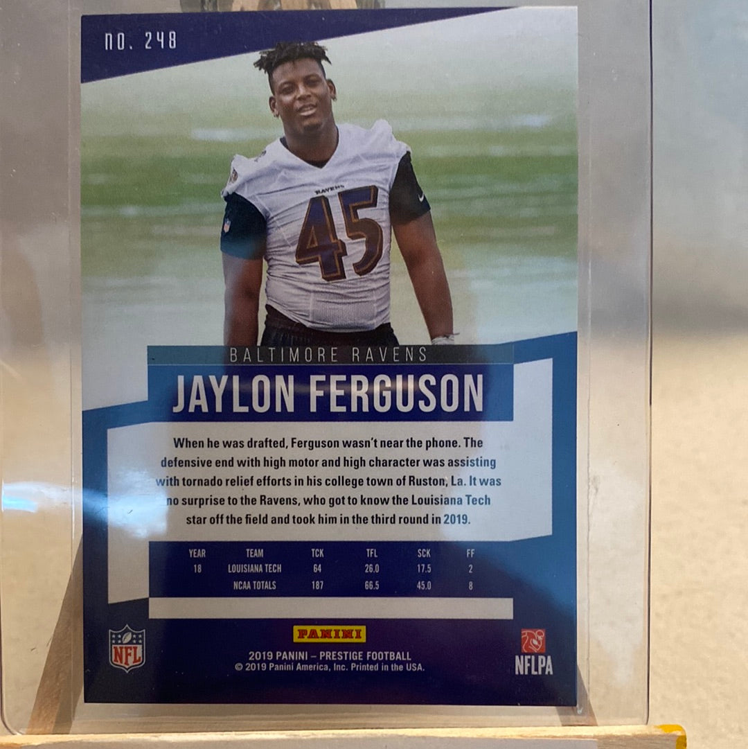 2019 Panini Prestige Jaylon Ferguson RC /399 Red Ravens #248 Xtra Points Trading Card