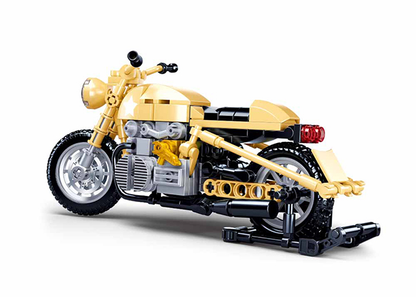 Model Bricks: Yellow Motorcycle Building Brick Kit (223 pcs)