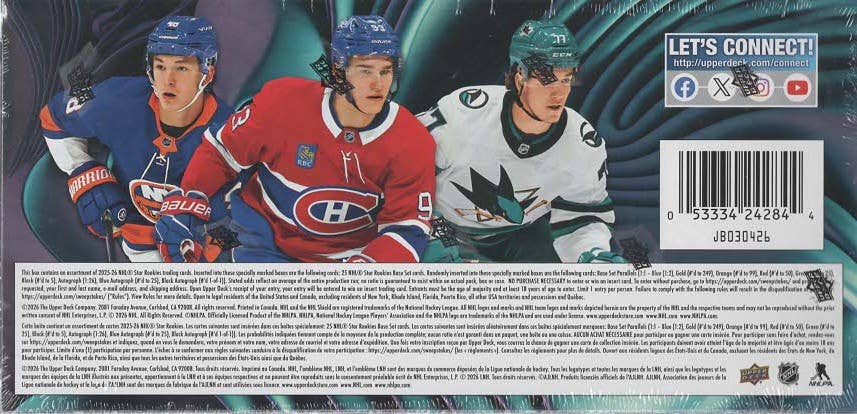 2025-26 Upper Deck: NHL Star Rookies Box Set