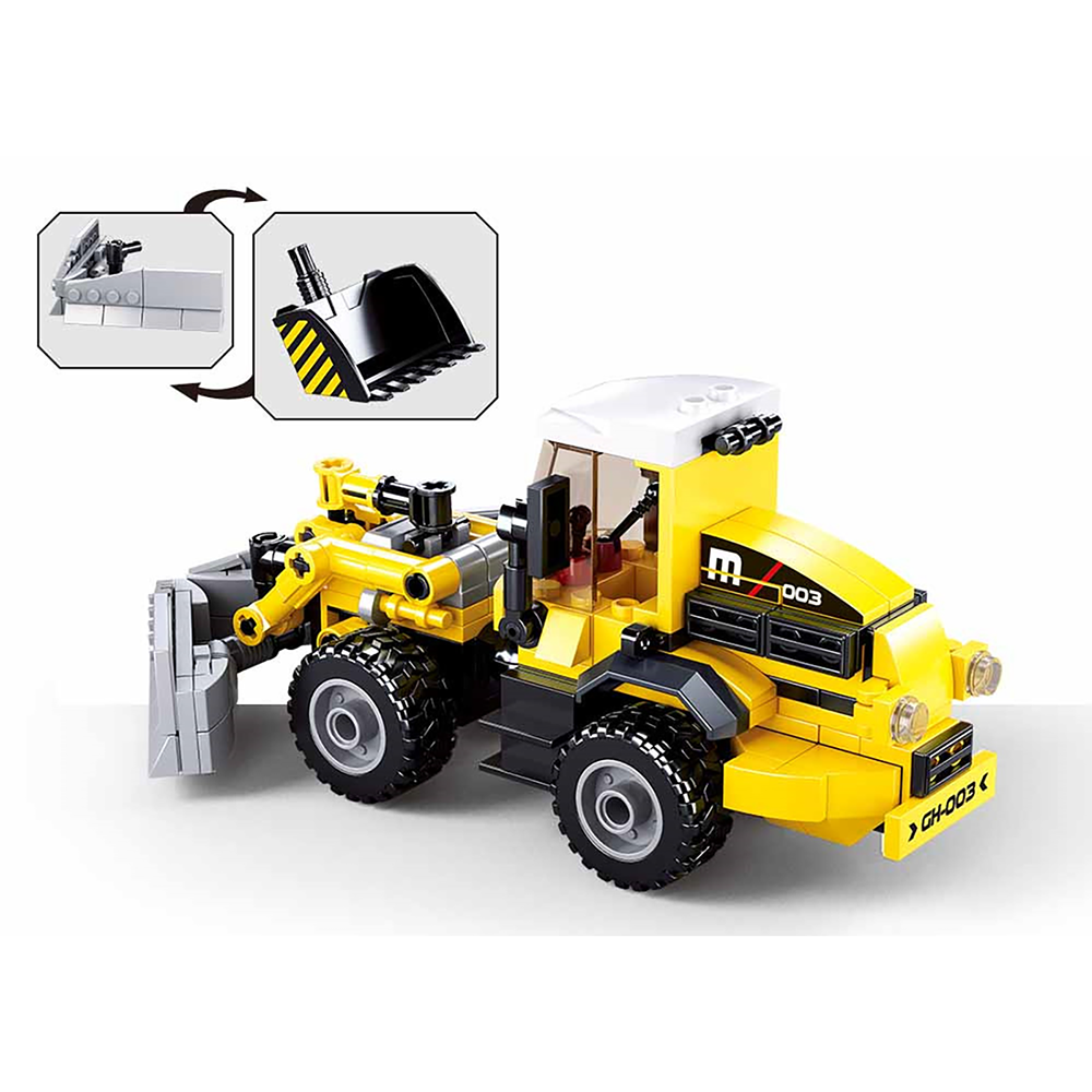 Model Bricks: 2-in-1 Forklift Construction Truck Building Brick Kit (200 pcs)
