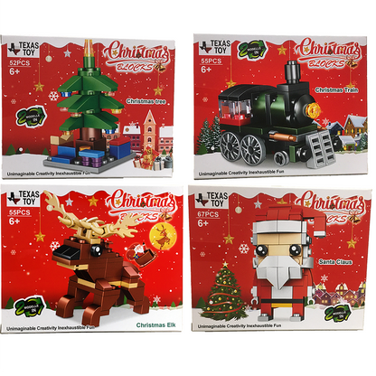 Model Bricks: Christmas Blocks Display Set, Stocking Stuffer XMas Brick Kits