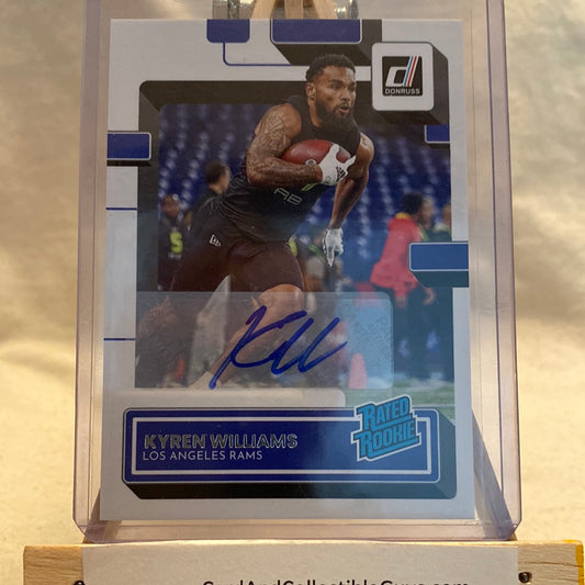 2022 Panini Donruss Rated Rookie Auto Kyren Williams #347 Rookie Auto RC Trading Card