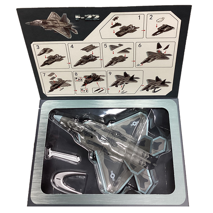 Model Bricks: F22 Stealth Fighter Pull-Back Model Kit (1:100 Scale)