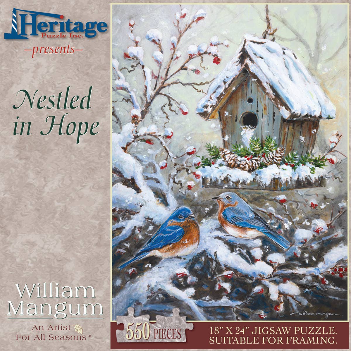 Puzzle: Nestled in Hope 550 Piece Puzzle