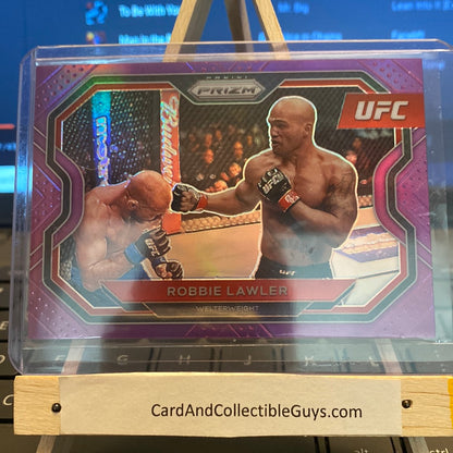 Robbie Lawler 2021 Panini Prizm UFC Purple Refractor Card 042/149 #195 Trading Card