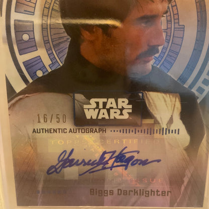 Topps Star Wars Signature Series trading card A-GH /50