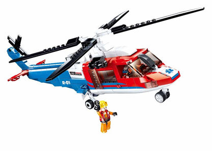 Model Bricks: "The Rescue" Medivac Coast Guard Helicopter (402 pcs)