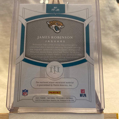 2021 Panini National Treasures Framed Fabric 49/99 James Robinson Trading Card