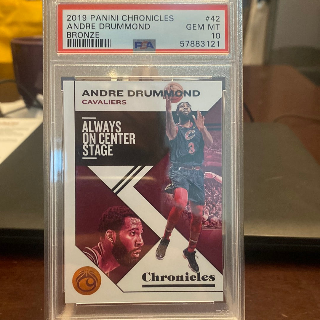 2019-20 Panini Chronicles Andre Drummond PSA 10 Bronze Trading Card