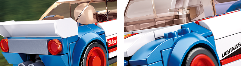 Model Bricks: Car Club Building Brick Kit, Rally Car (138 Pcs)