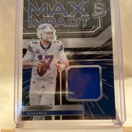 2022 PANINI SPECTRA JOSH ALLEN MAX IMPACT PATCH /75 BUFFALO BILLS Trading Card