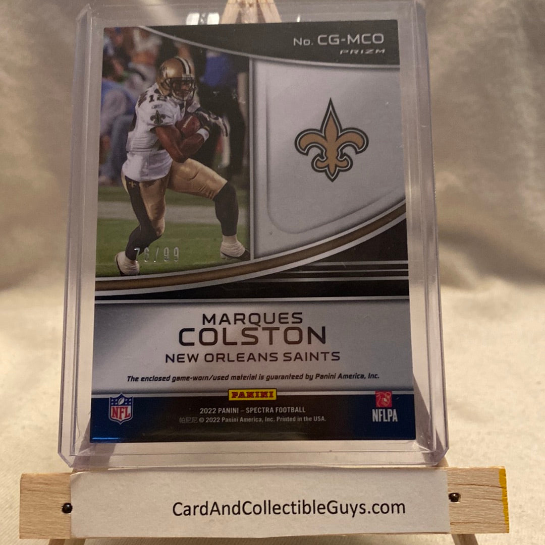 2022 Panini Spectra Marques Colston Championship Gear #CG-MCO 76/99 Trading Card