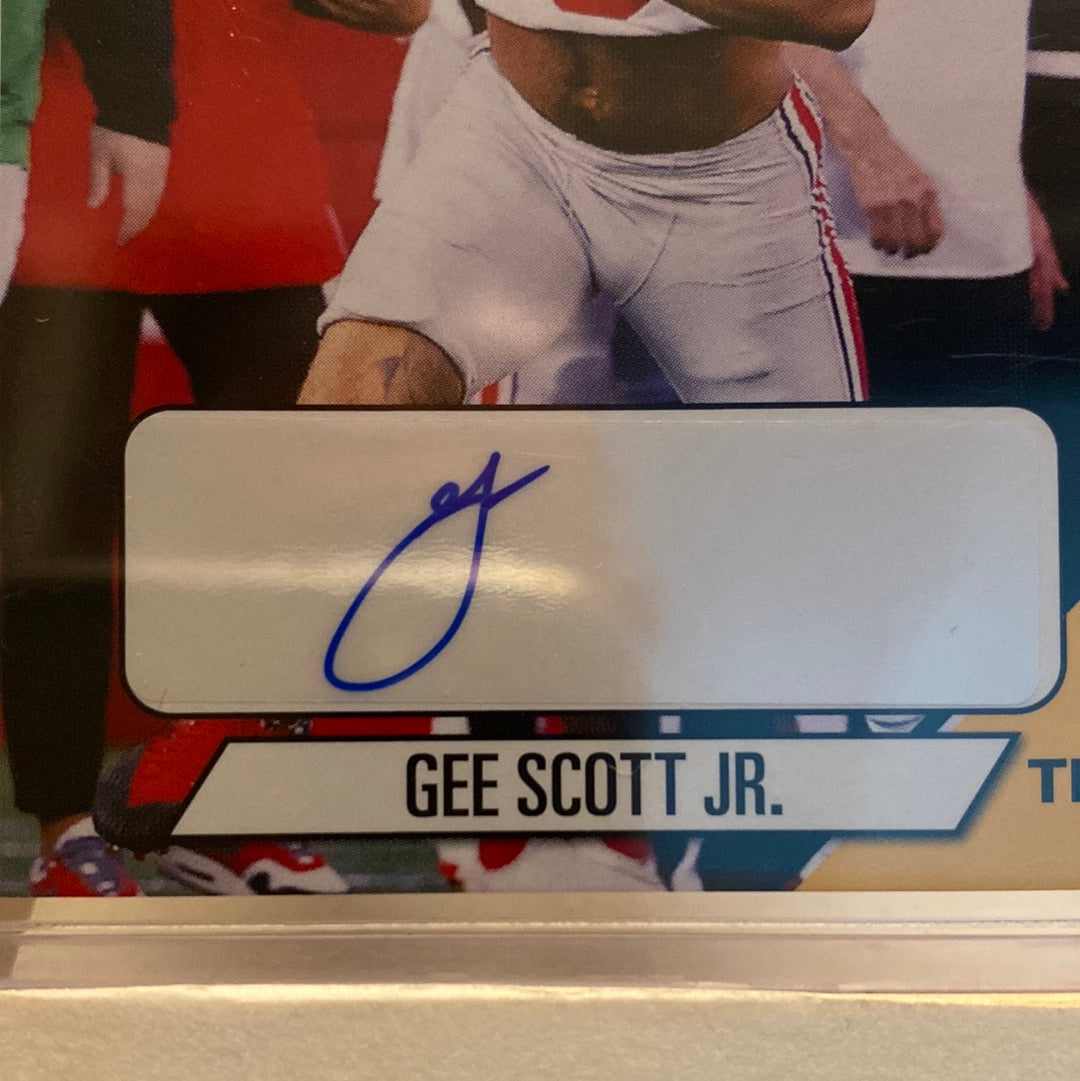 2021 Pro Set College Football Gee Scott Jr PS-GSJ Auto Ohio State Yellow Trading Card