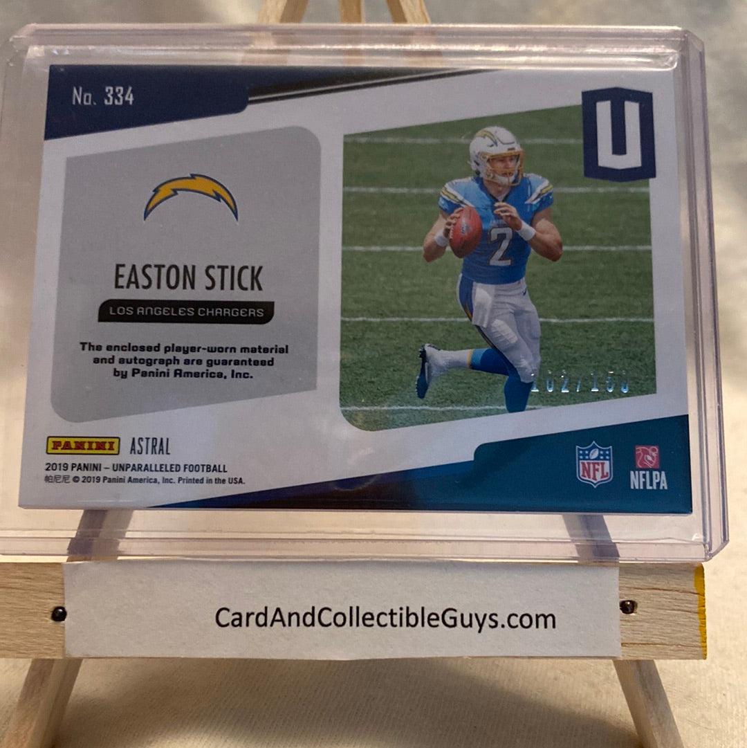 2019 panini Unparalleled EASTON STICK Astral Patch Auto SP RC # 119/150 card Trading Card