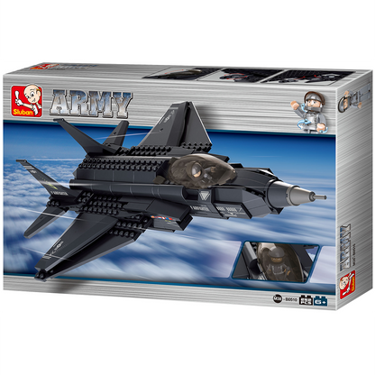 Model Bricks: F35 "Lightning" Fighter Jet Building Brick Kit (252 Pcs)