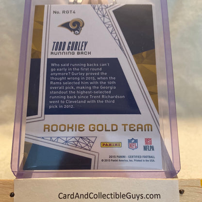 Todd Gurley Rookie 2015 Panini Certified Gold Team # RGT4 Rams RC Georgia Trading Card