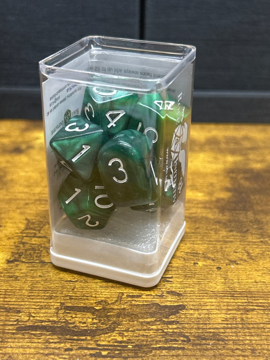 7-Set “Marble Green” RPG Dice