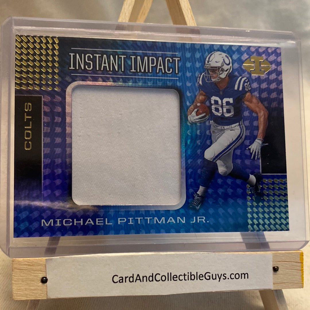 2020 Illusions MICHAEL PITTMAN JR. Instant Impact Rookie Jersey RC Colts #II19 Trading Card