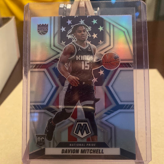 Davion Mitchell 2022 Panini Mosaic National Pride Silver Prizm RC No.  254 Trading Card