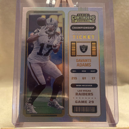 2022 PANINI CONTENDERS DAVANTE ADAMS CHAMPIONSHIP TICKET 68/99 LASVEGAS RAIDERS Trading Card