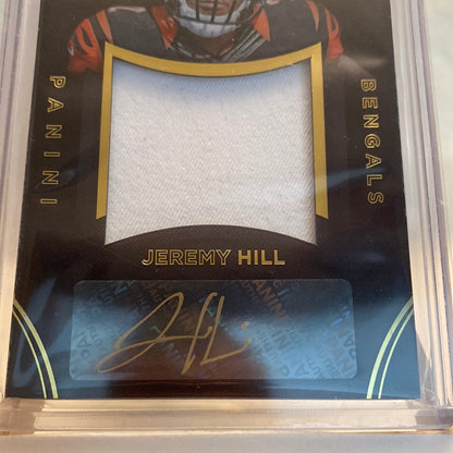 JEREMY HILL 2014 PANINI BLACK GOLD JUMBO JERSEY ROOKIE RC AUTO /199 BENGALS Trading Card