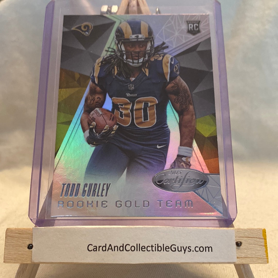 Todd Gurley Rookie 2015 Panini Certified Gold Team # RGT4 Rams RC Georgia Trading Card