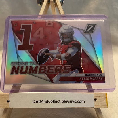 2022 Panini Zenith Kyler Murray Behind the Numbers Silver Prizm Trading Card