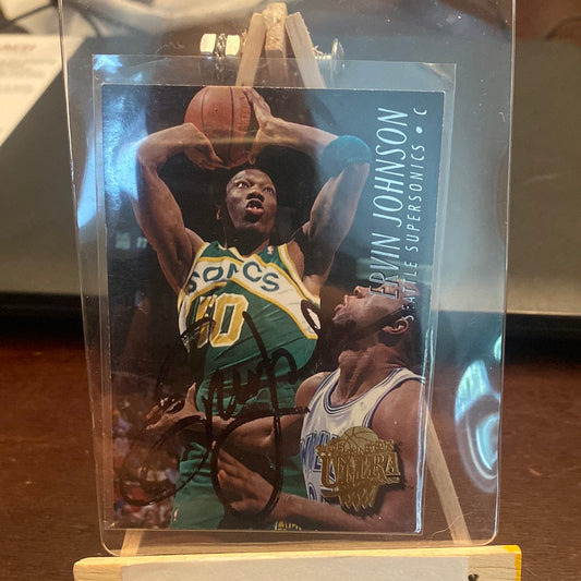 1994-95 Fleer Ultra Ervin Johnson Seattle Supersonics #337 autographed Trading Card