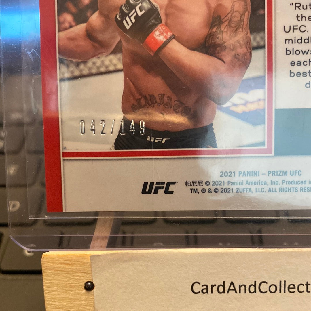 Robbie Lawler 2021 Panini Prizm UFC Purple Refractor Card 042/149 #195 Trading Card