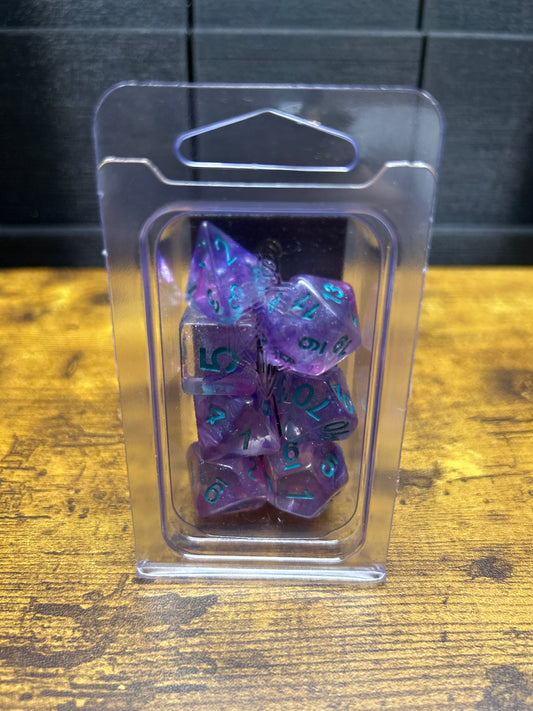 7-Set “Unicorn: Violet Infusion” RPG Dice