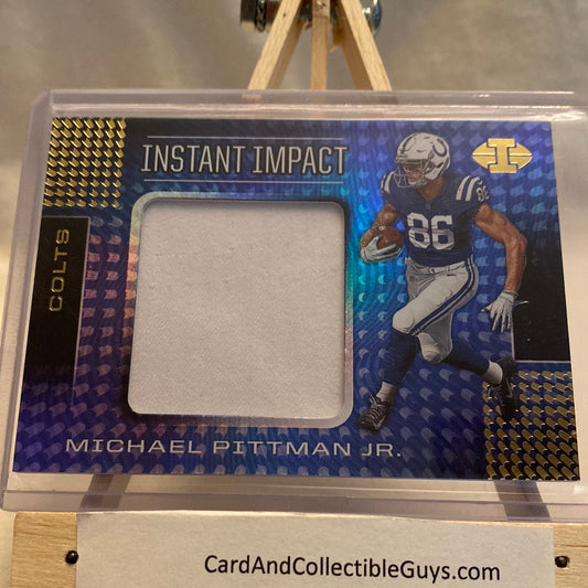 2020 Illusions MICHAEL PITTMAN JR. Instant Impact Rookie Jersey RC Colts #II19 Trading Card