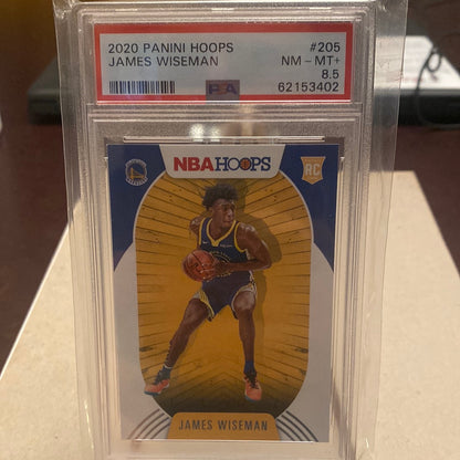 2020-21 Panini NBA Hoops James Wiseman Rookie #205 PSA 8.5 RC Warriors Pistons Trading Card