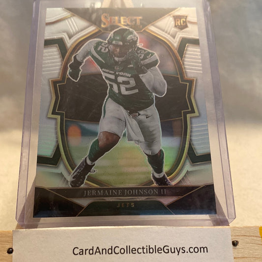 2022 Panini Select JERMAINE JOHNSON #90 RC Rookie SILVER Concourse Level - Jets Trading Card