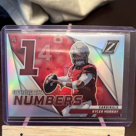 2022 Panini Zenith Kyler Murray Behind the Numbers Silver Prizm Trading Card