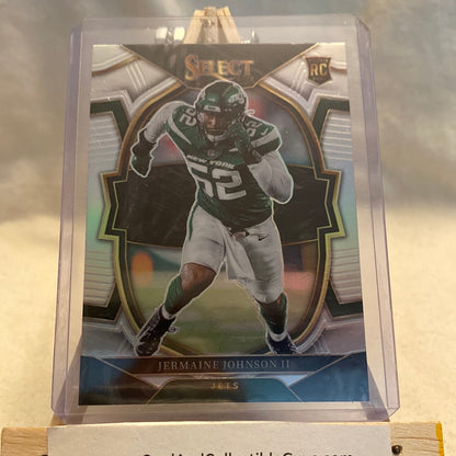 2022 Panini Select JERMAINE JOHNSON #90 RC Rookie SILVER Concourse Level - Jets Trading Card