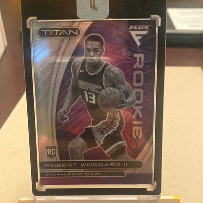 2020-21 PANINI FLUX ROBERT WOODARD II SILVER PRIZM RC ENCASED KINGS Trading Card